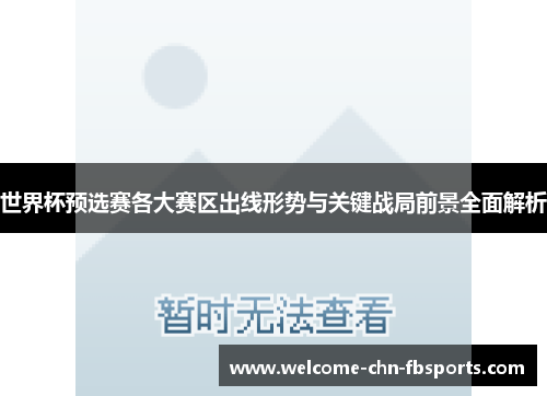 世界杯预选赛各大赛区出线形势与关键战局前景全面解析